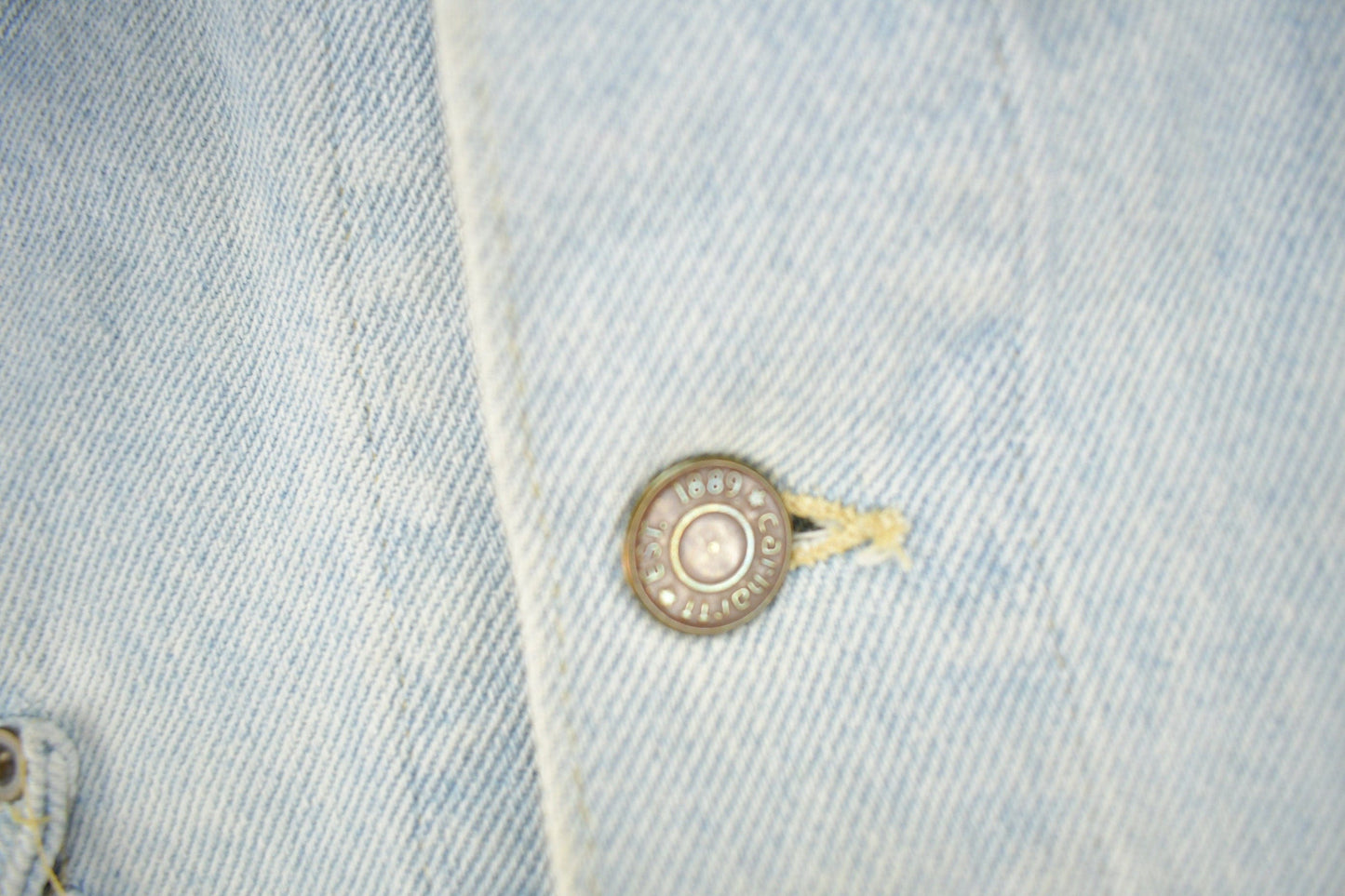 Vintage 1980s Carhartt Detroit Light Wash Denim Jean Jacket Men's XL from propervintagecanada