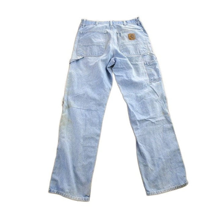 Vintage 1980s Carhartt Distressed Denim Jeans Men's 30 x 30 from propervintagecanada