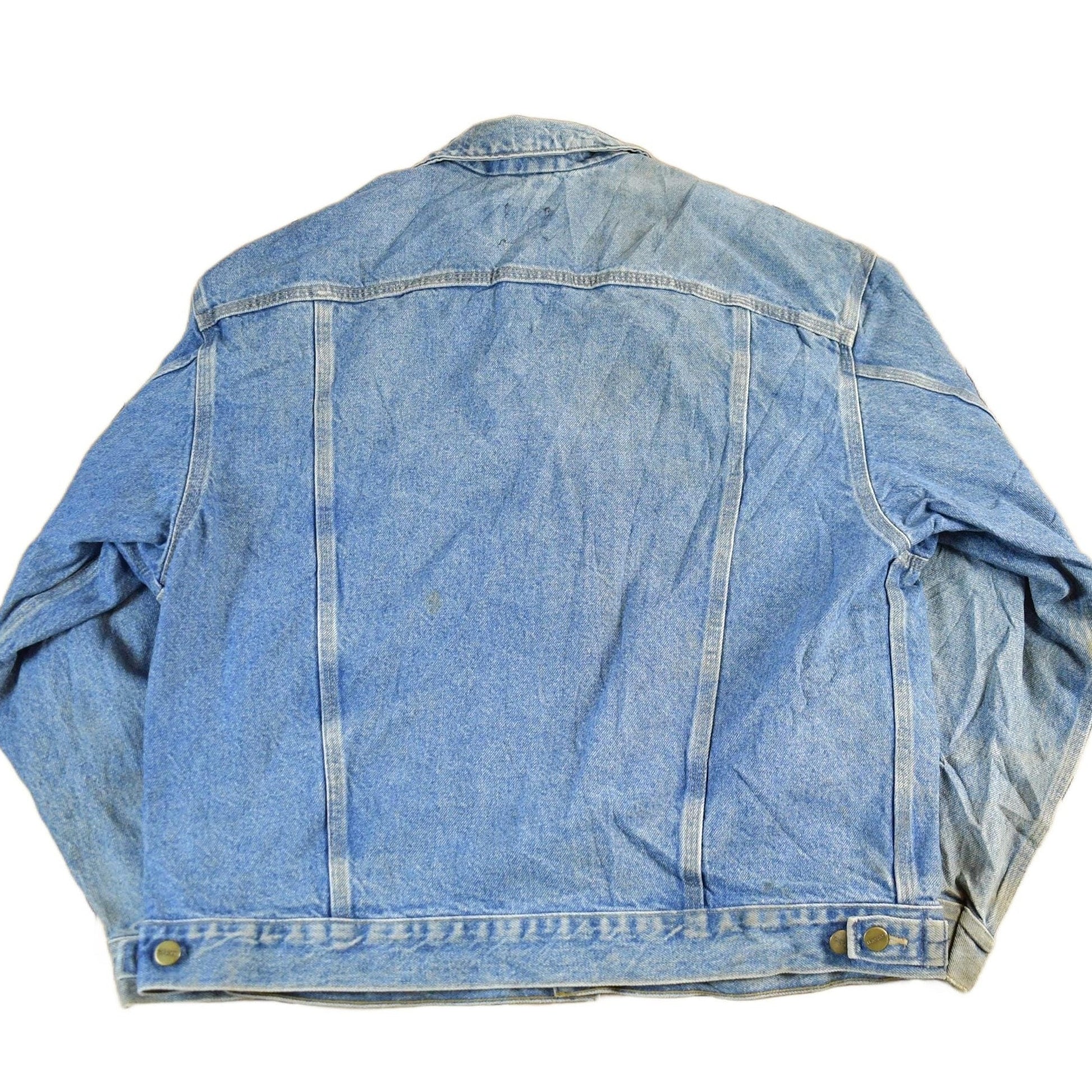 Vintage 1980s Carhartt Distressed Denim Trucker Work Jacket Men's Large from propervintagecanada