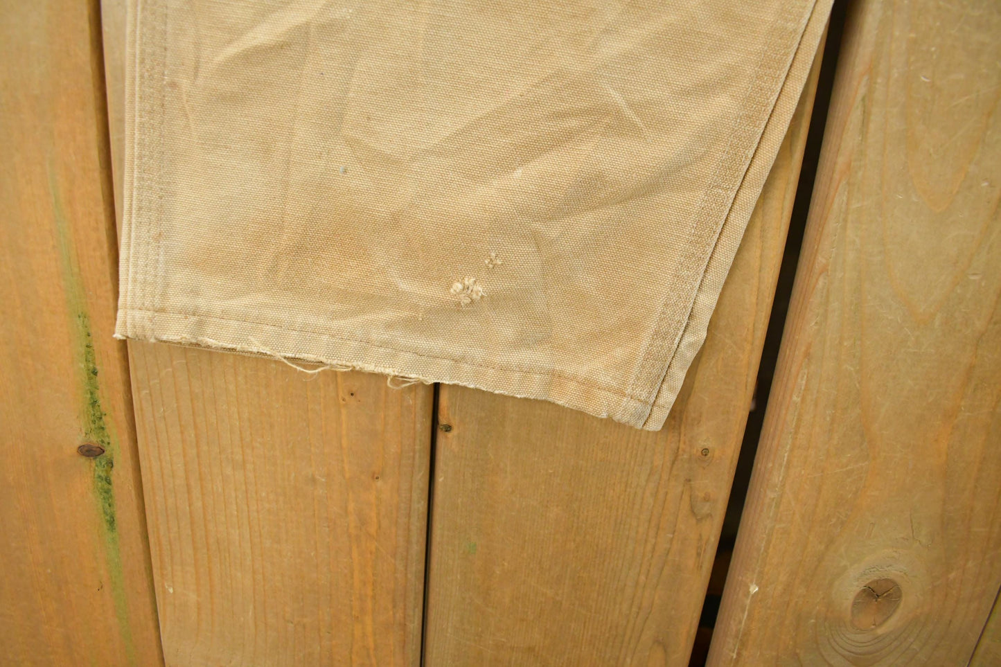 Vintage 1980s Carhartt Distressed Sun Faded Double Knee Pants Men's 37 x 29 from propervintagecanada