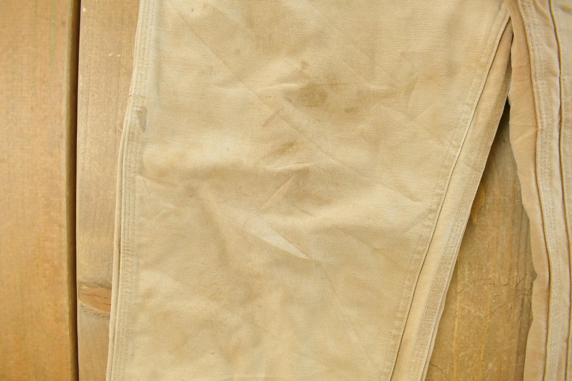Vintage 1980s Carhartt Distressed Sun Faded Double Knee Pants Men's 37 x 29 from propervintagecanada