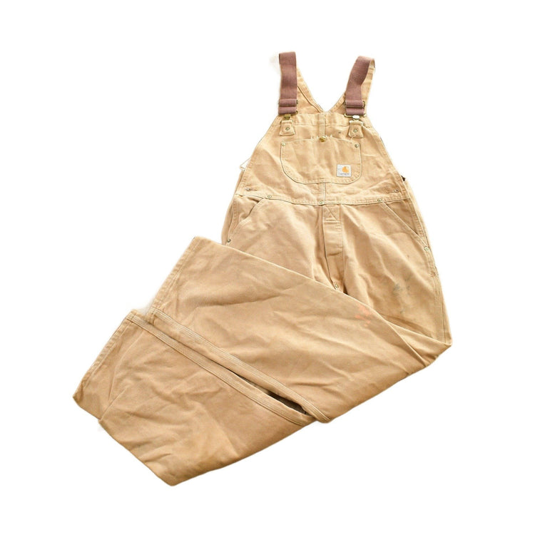 Vintage 1980s Carhartt Double Knee Canvas Overalls Men's 40 x 30 from propervintagecanada