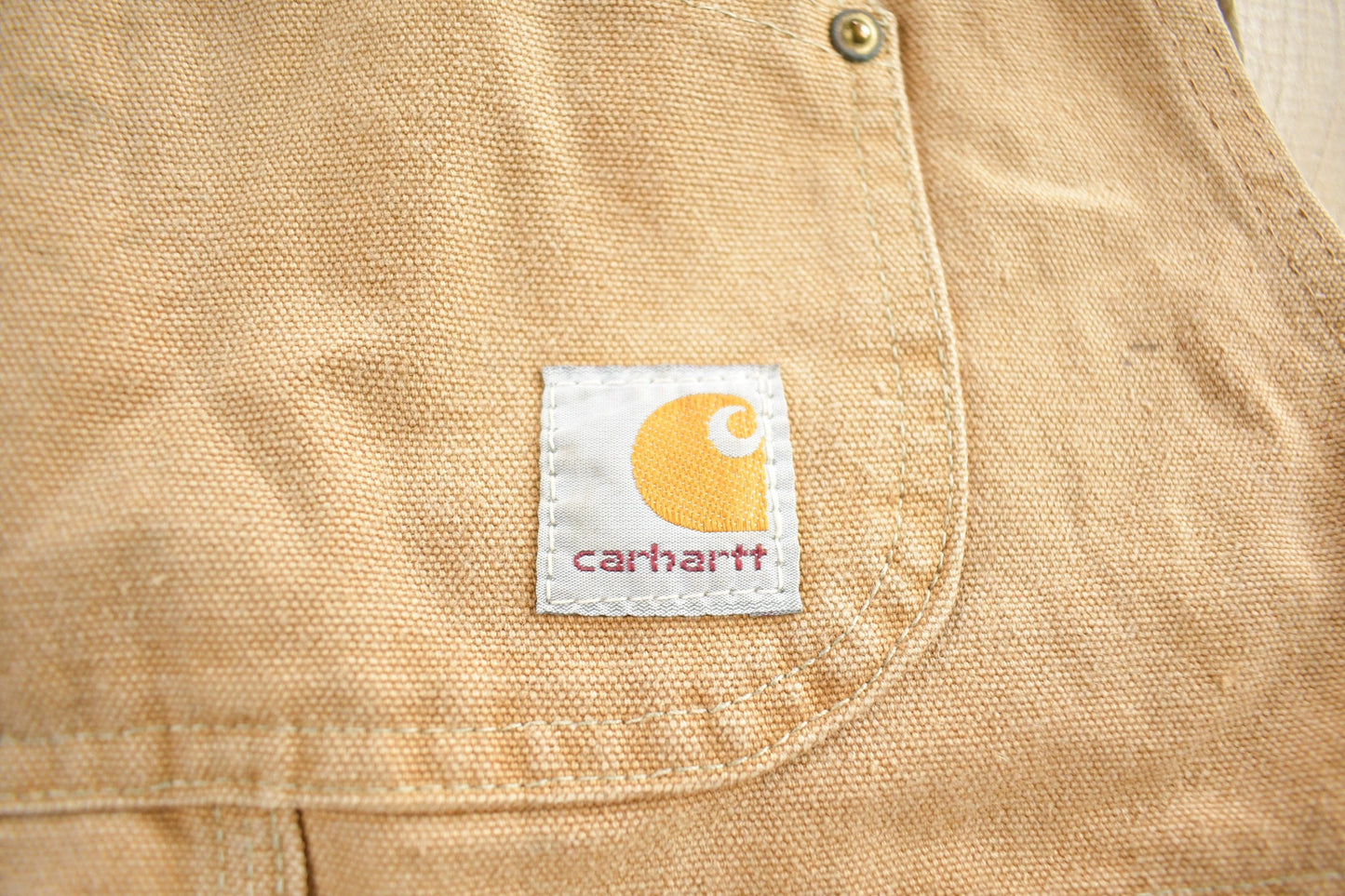 Vintage 1980s Carhartt Double Knee Canvas Overalls Men's 40 x 30 from propervintagecanada