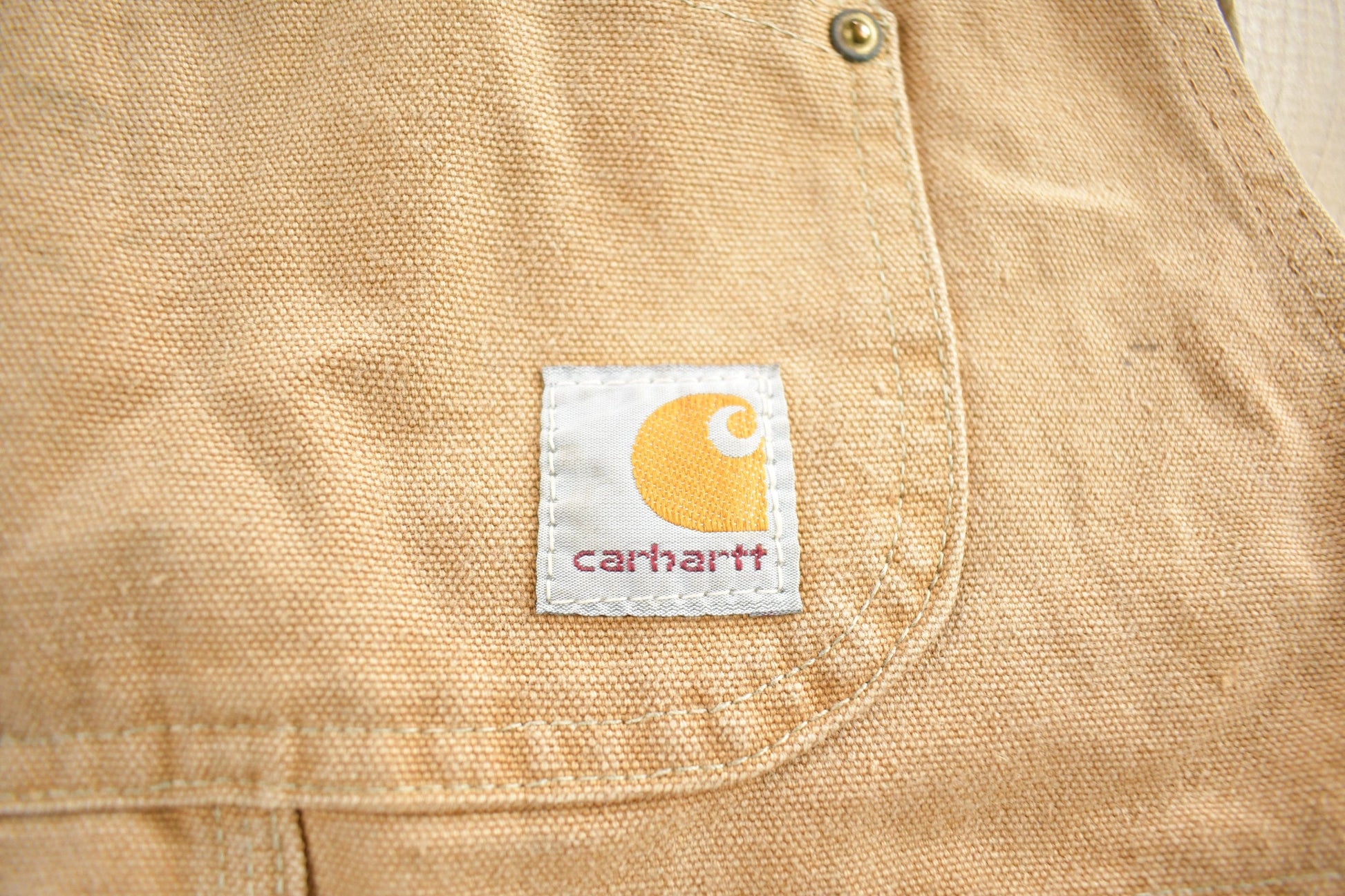 Vintage 1980s Carhartt Double Knee Canvas Overalls Men's 40 x 30 from propervintagecanada