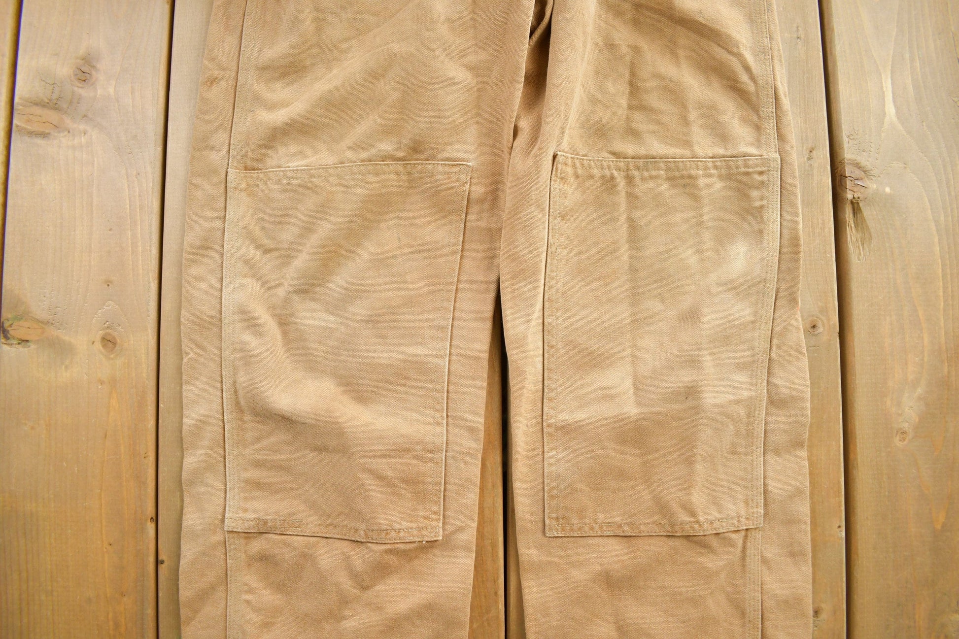 Vintage 1980s Carhartt Double Knee Canvas Overalls Men's 40 x 30 from propervintagecanada