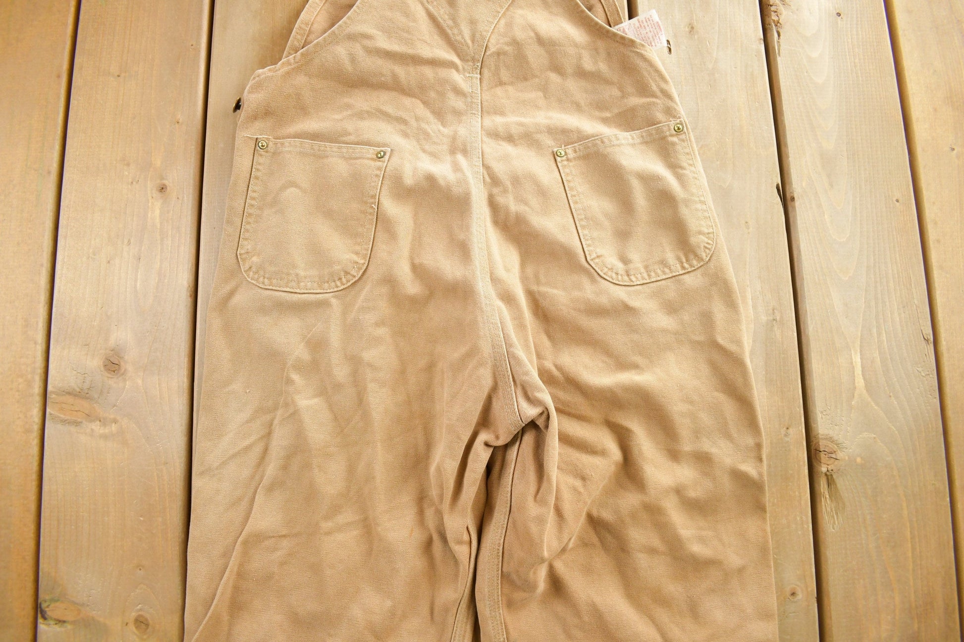 Vintage 1980s Carhartt Double Knee Canvas Overalls Men's 40 x 30 from propervintagecanada