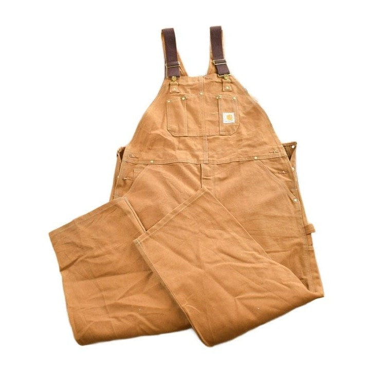 Vintage 1980s Carhartt Double Knee Canvas Overalls Men's 42 x 30 from propervintagecanada