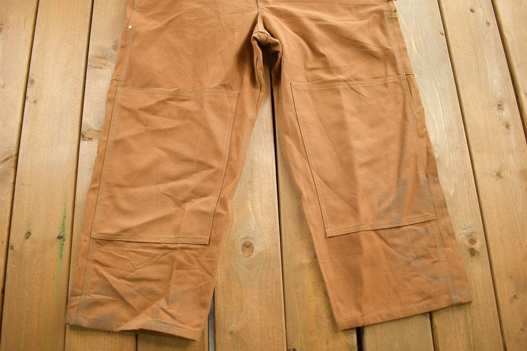 Vintage 1980s Carhartt Double Knee Canvas Overalls Men's 42 x 30 from propervintagecanada