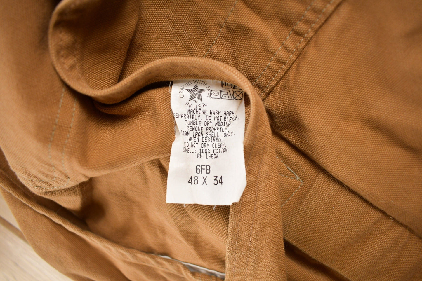Vintage 1980s Carhartt Double Knee Canvas Overalls Men's 48 x 30.5 from propervintagecanada
