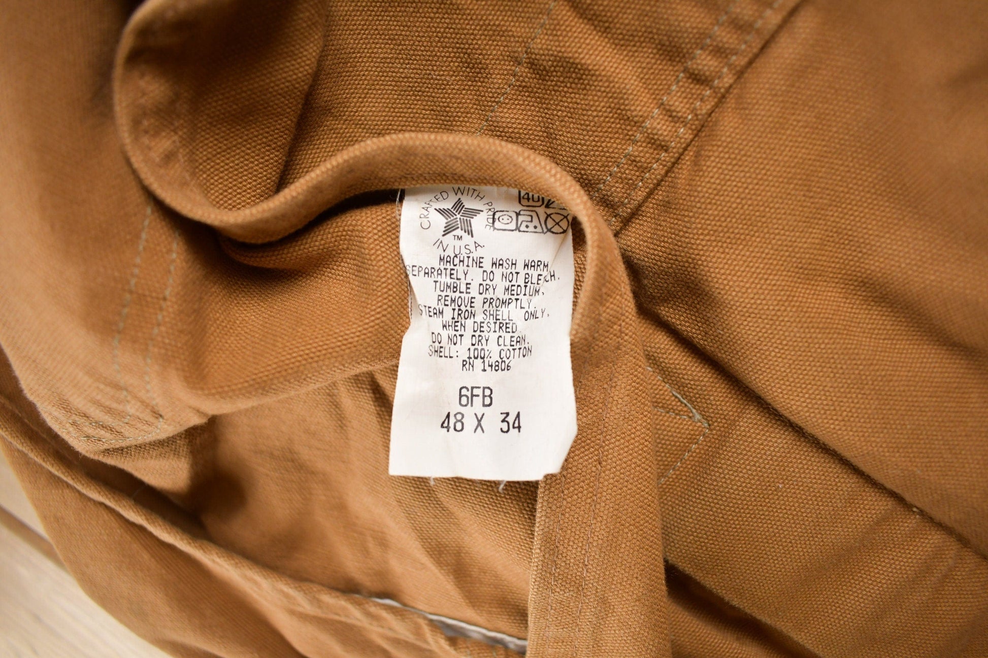 Vintage 1980s Carhartt Double Knee Canvas Overalls Men's 48 x 30.5 from propervintagecanada