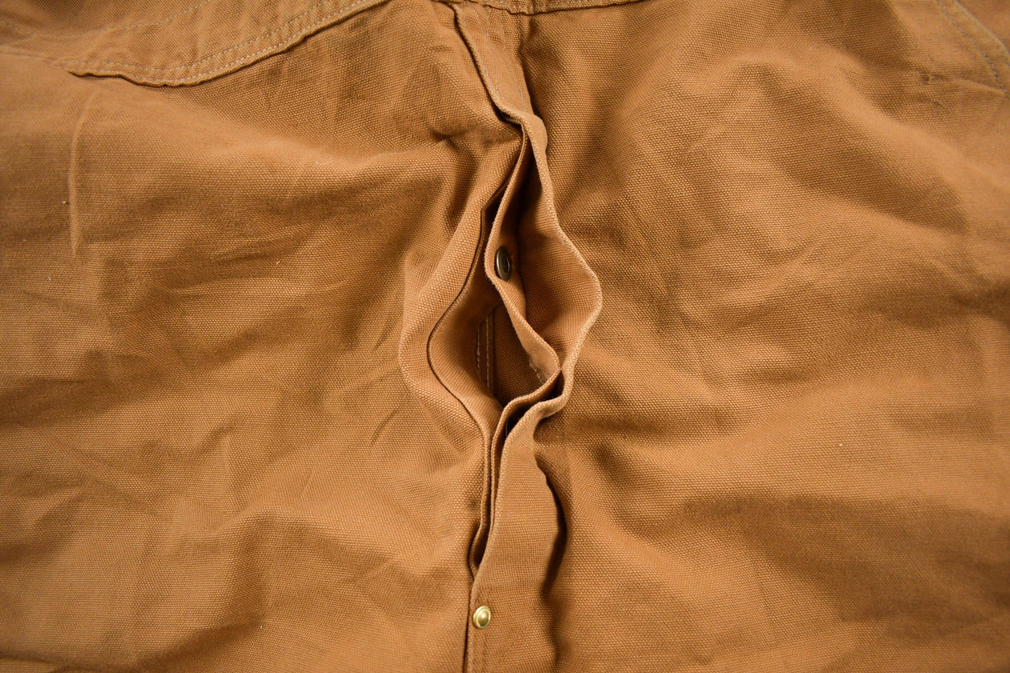 Vintage 1980s Carhartt Double Knee Canvas Overalls Men's 48 x 30.5 from propervintagecanada