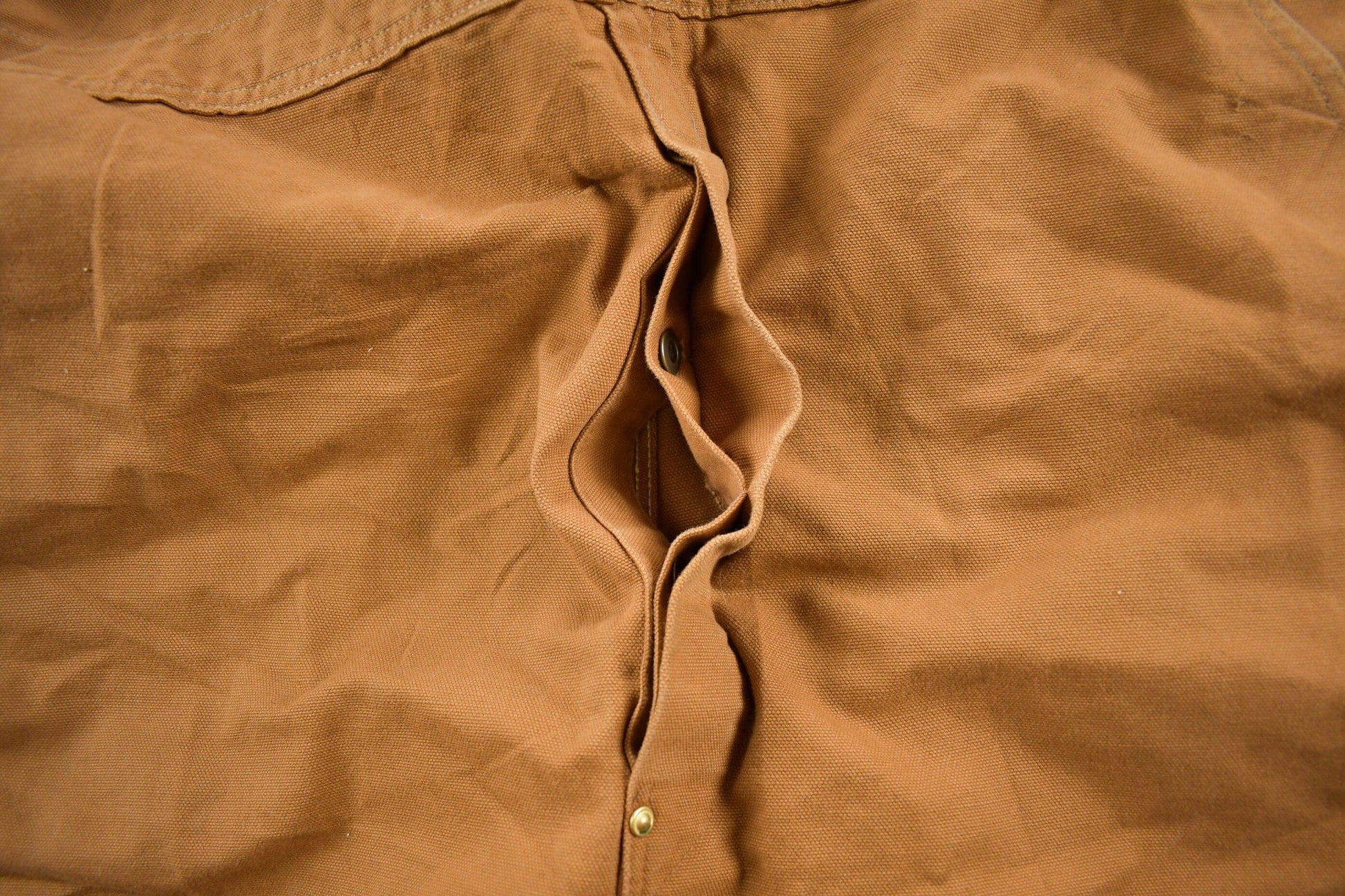 Vintage 1980s Carhartt Double Knee Canvas Overalls Men's 48 x 30.5 from propervintagecanada