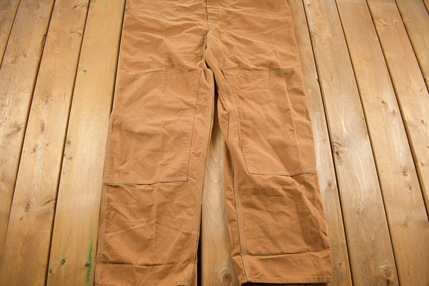 Vintage 1980s Carhartt Double Knee Canvas Overalls Men's 48 x 30.5 from propervintagecanada