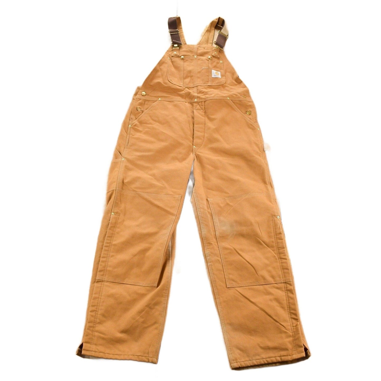 Vintage 1980s Carhartt Double Knee Quilted Canvas Overalls Men's 39 x 28 from propervintagecanada