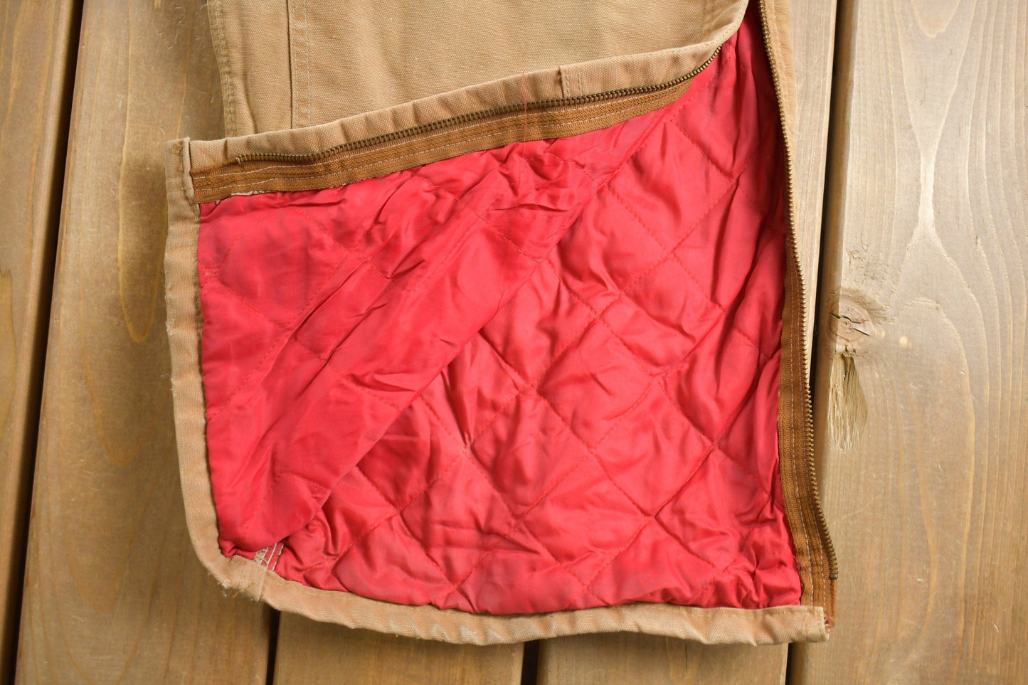 Vintage 1980s Carhartt Double Knee Quilted Canvas Overalls Men's 46 x 27 from propervintagecanada