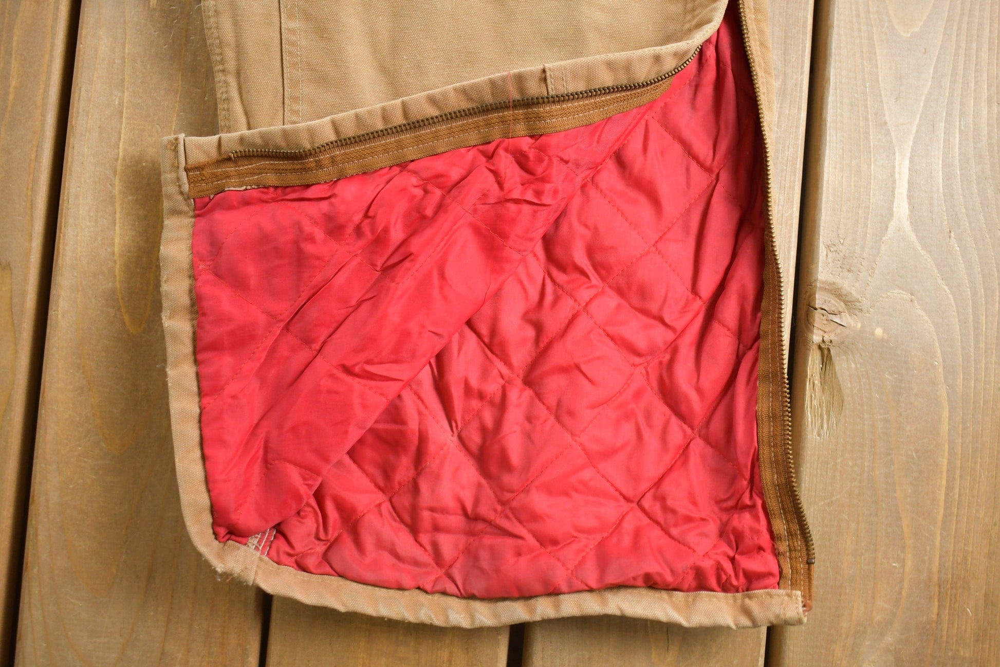 Vintage 1980s Carhartt Double Knee Quilted Canvas Overalls Men's 46 x 27 from propervintagecanada