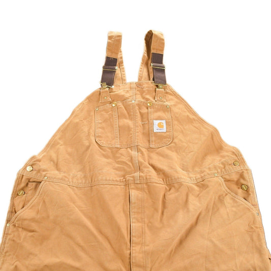 Vintage 1980s Carhartt Double Knee Quilted Canvas Overalls Men's 56 x 28 from propervintagecanada