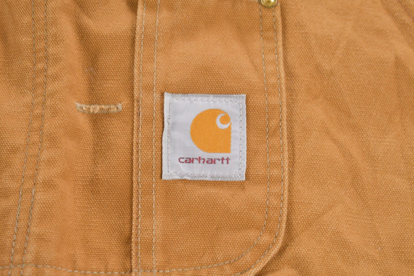 Vintage 1980s Carhartt Double Knee Quilted Canvas Overalls Men's 56 x 28 from propervintagecanada
