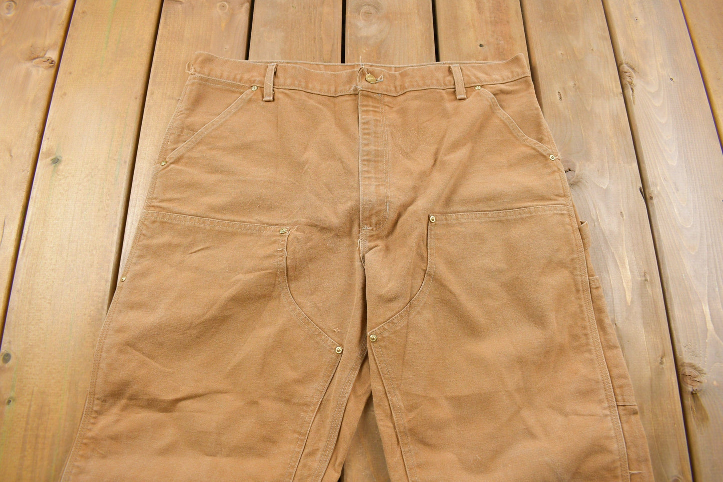 Vintage 1980s Carhartt Double Knee Work Pants Men's 38 x 31 from propervintagecanada