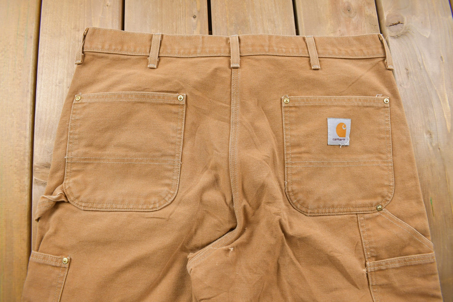 Vintage 1980s Carhartt Double Knee Work Pants Men's 38 x 31 from propervintagecanada