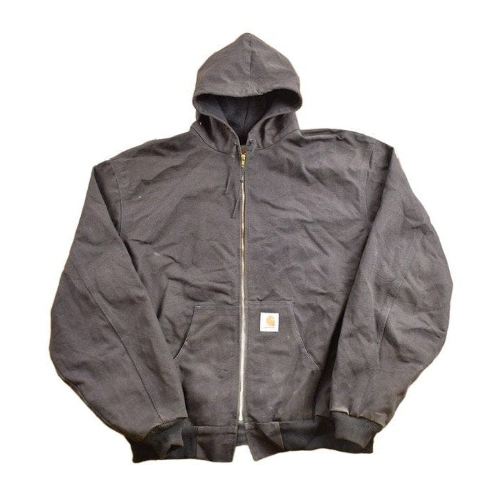 Vintage 1980s Carhartt Hooded Work Jacket Men's 2XL from propervintagecanada