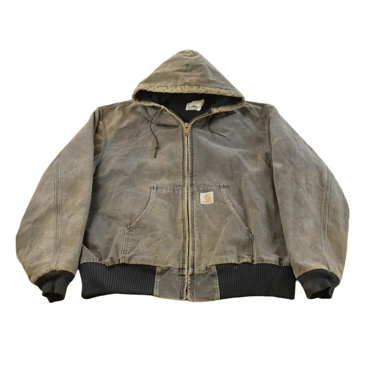 Vintage 1980s Carhartt Hooded Work Jacket Men's 2XL from propervintagecanada