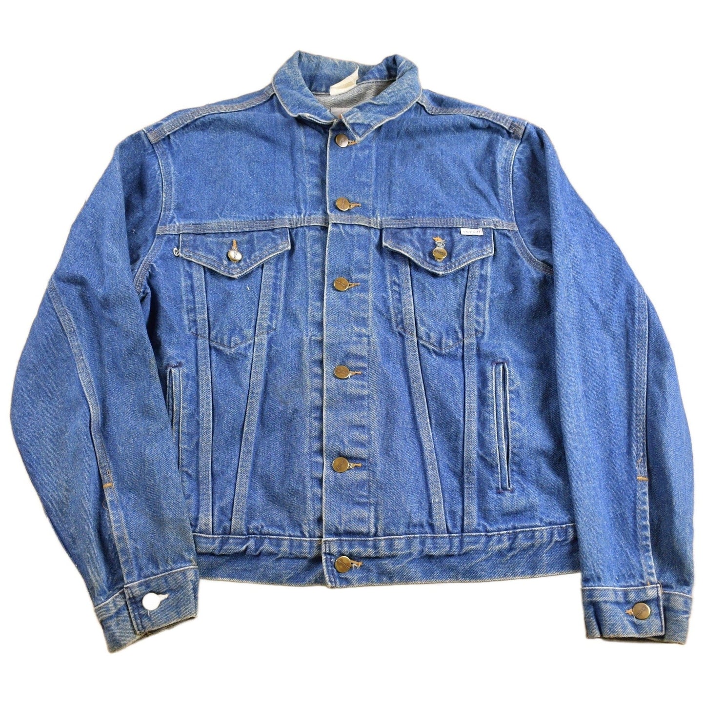 Vintage 1980s Carhartt Medium Wash Jean Jacket Men's M from propervintagecanada