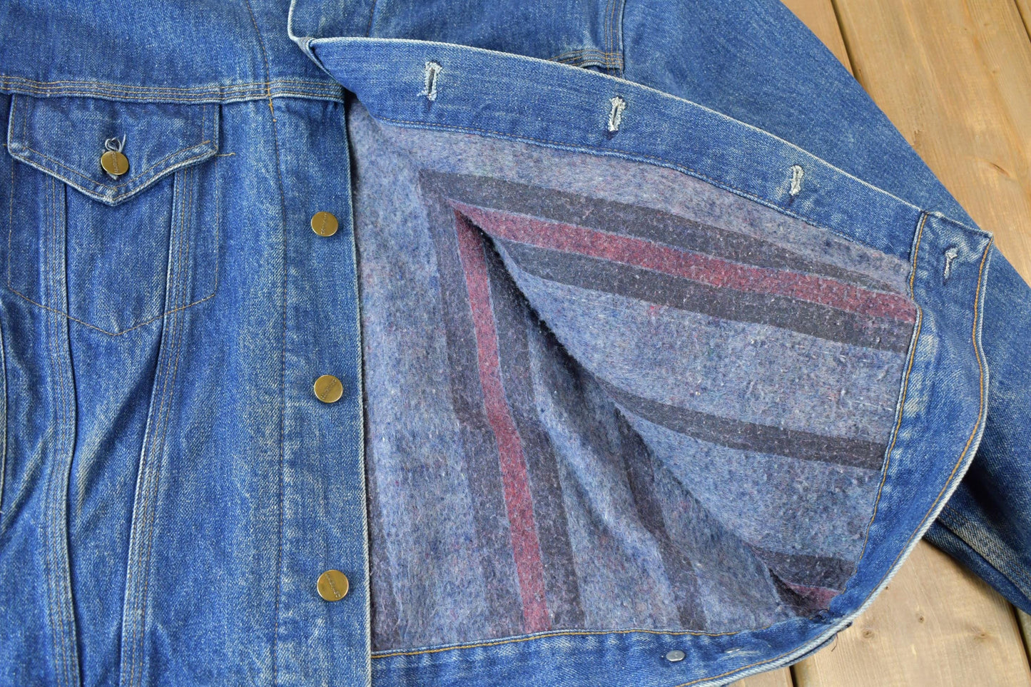 Vintage 1980s Carhartt Medium Wash Jean Jacket Men's Medium from propervintagecanada