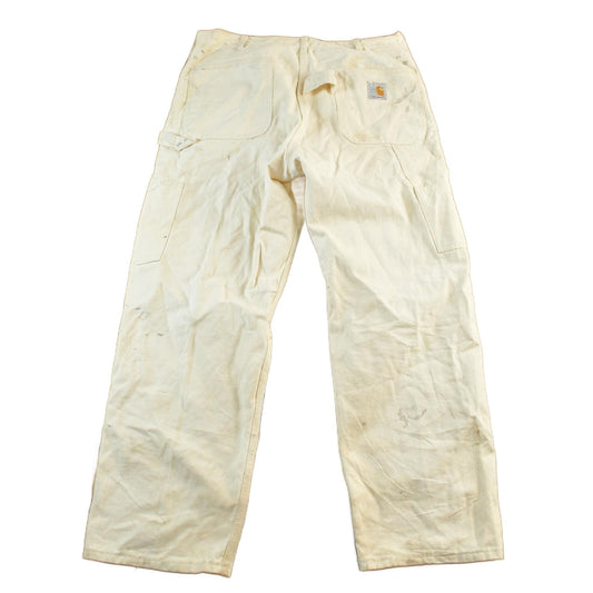Vintage 1980s Carhartt Paint Distressed Carpenter Work Pants Men's Large 37 x 30 from propervintagecanada
