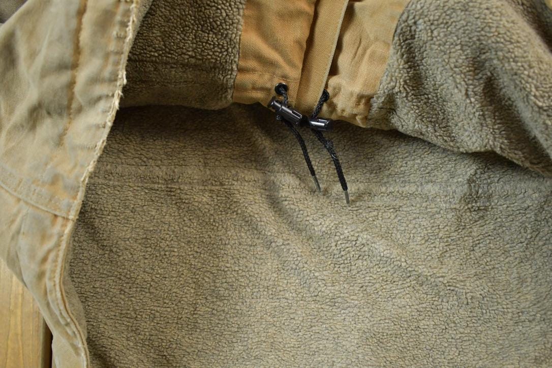 Vintage 1980s Carhartt Perfectly Distressed Collared Work Jacket Men's 2XL from propervintagecanada