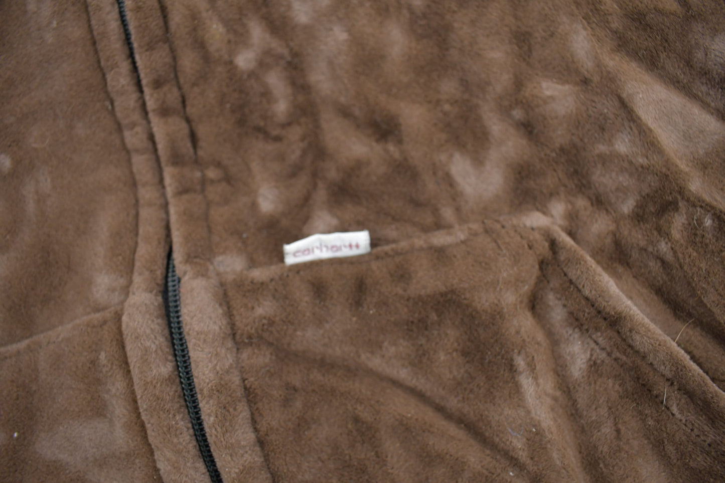 Vintage 1980s Carhartt Rugged Outdoor Wear Fleece Lined Velvet Hoodie Men's 2XL from propervintagecanada