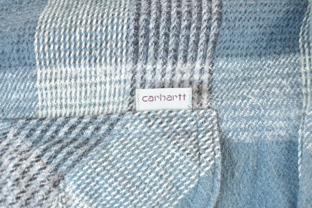 Vintage 1980s Carhartt Rugged Outdoor Wear Plaid Heavy Flannel Button Up Shirt Mens L from propervintagecanada