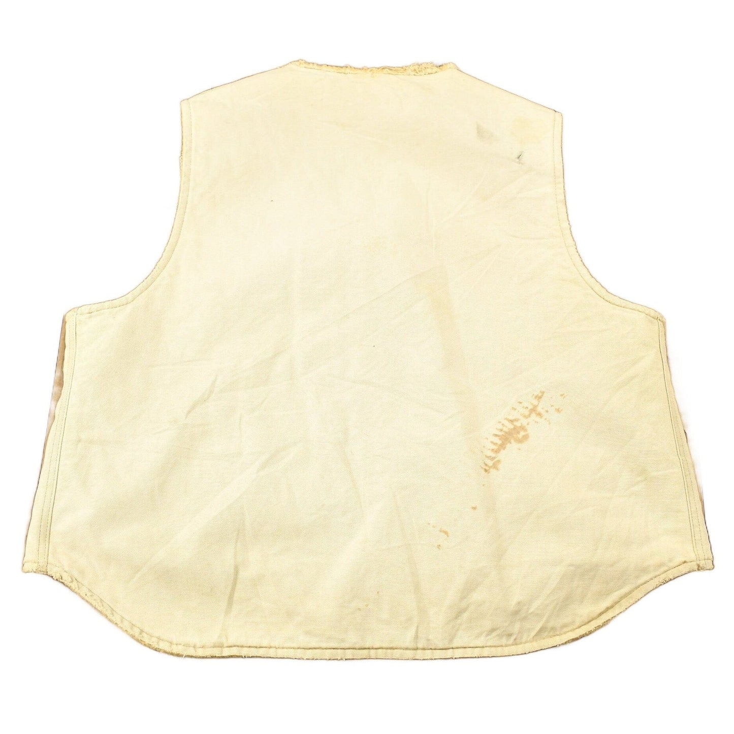 Vintage 1980s Carhartt Sherpa Lined Beige Work Vest from propervintagecanada