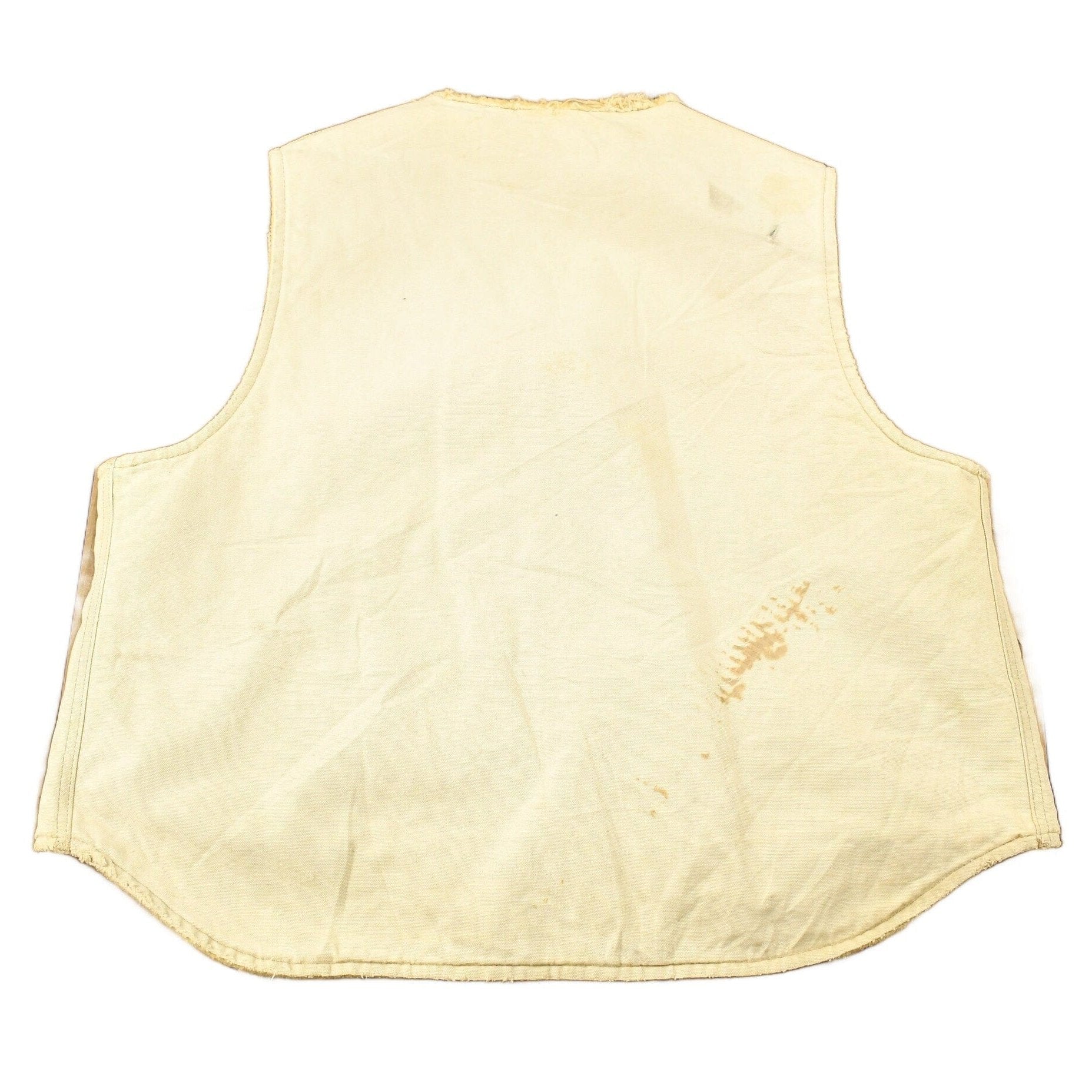 Vintage 1980s Carhartt Sherpa Lined Beige Work Vest from propervintagecanada