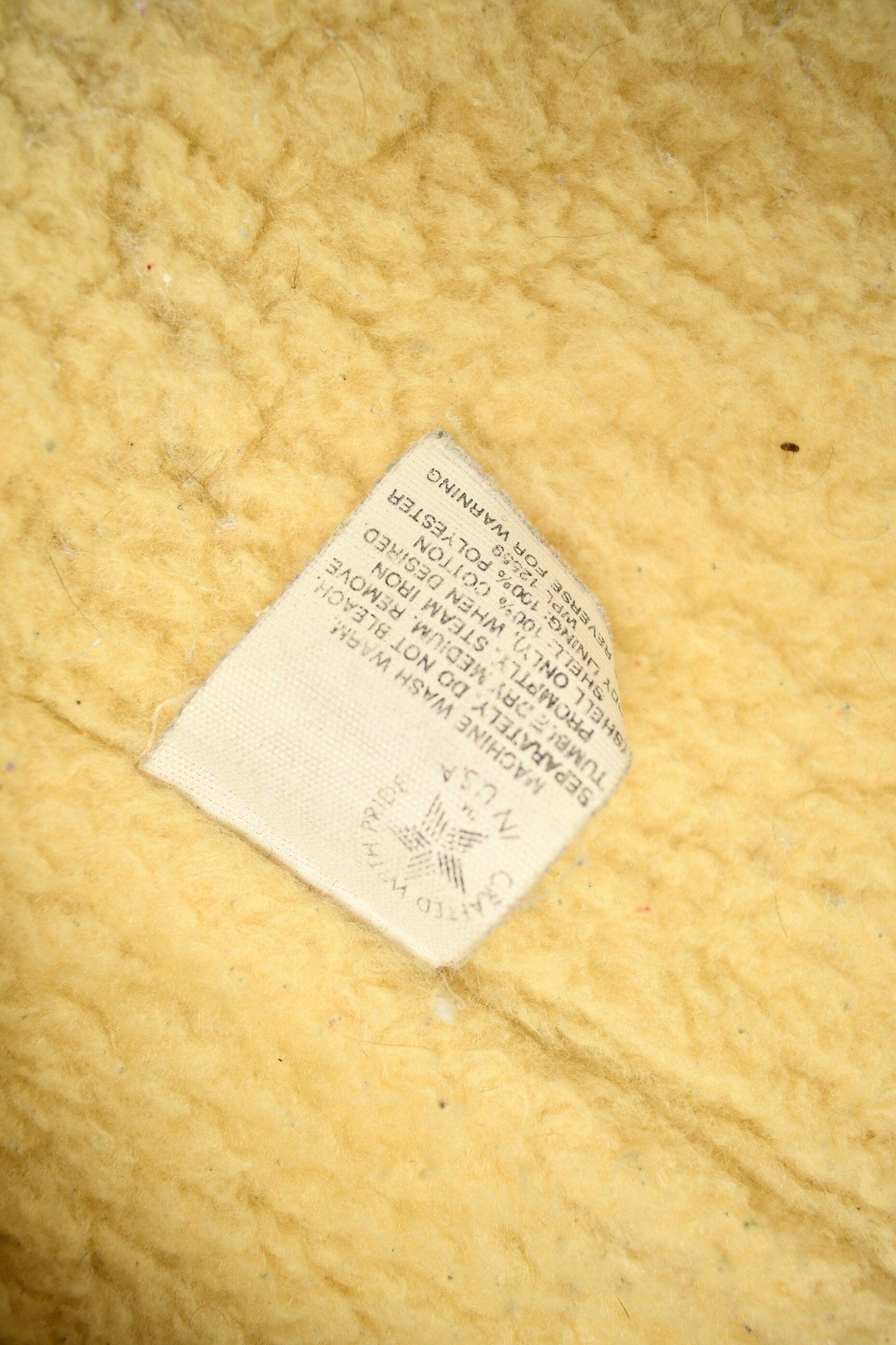 Vintage 1980s Carhartt Sherpa Lined Beige Work Vest from propervintagecanada