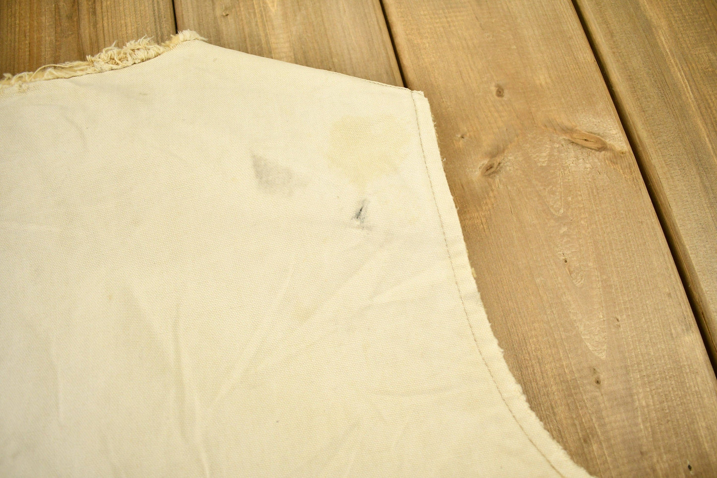 Vintage 1980s Carhartt Sherpa Lined Beige Work Vest from propervintagecanada