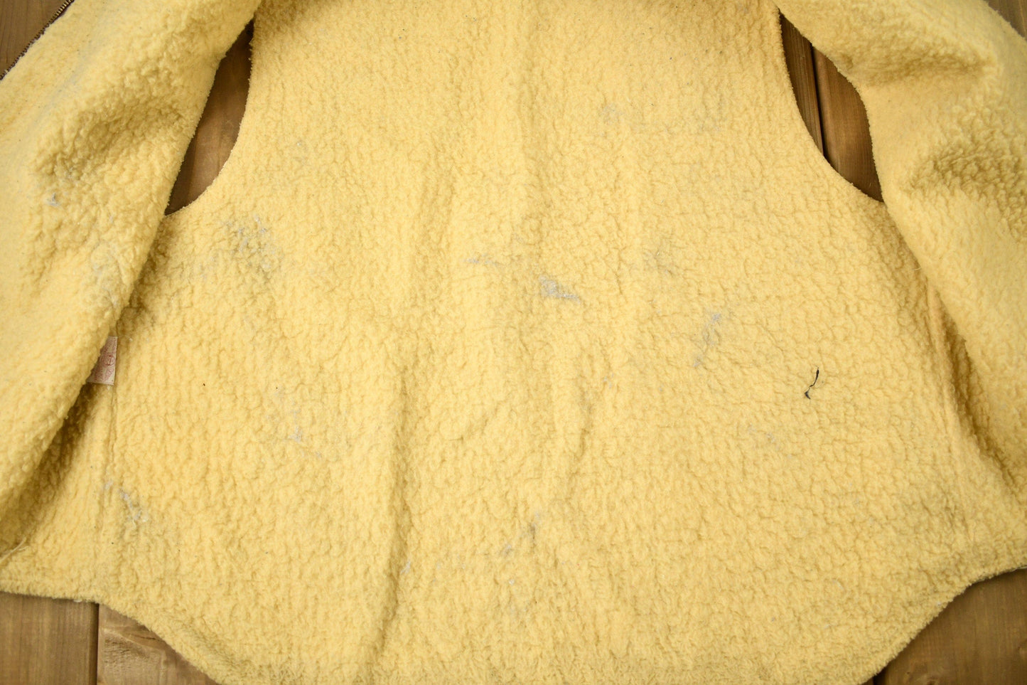 Vintage 1980s Carhartt Sherpa Lined Beige Work Vest from propervintagecanada