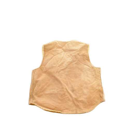 Vintage 1980s Carhartt Sherpa Lined Beige Work Vest Men's Medium from propervintagecanada