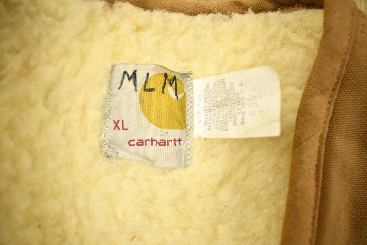 Vintage 1980s Carhartt Sherpa Lined Brown Work Vest Vintage Workwear Men's XL from propervintagecanada