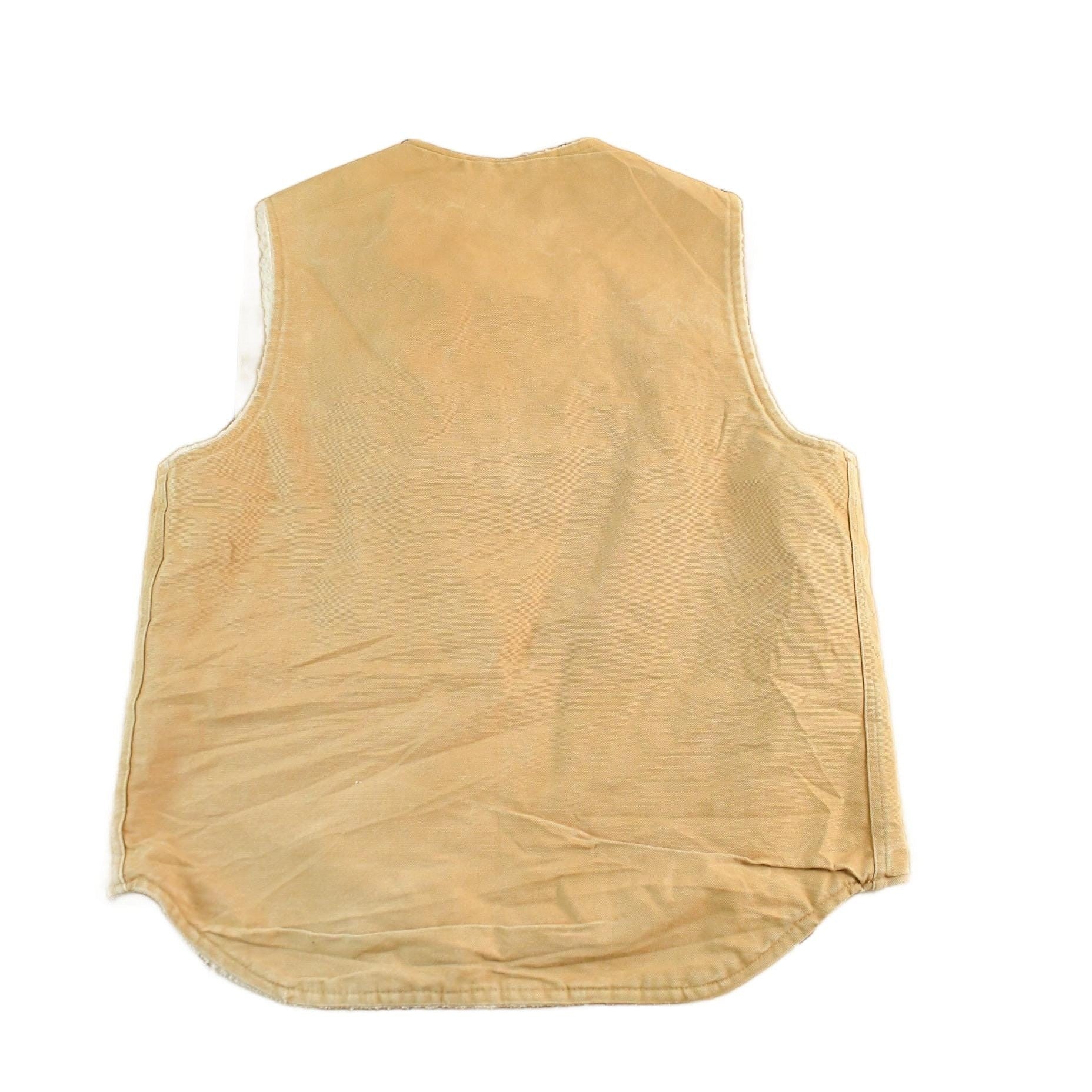 Vintage 1980s Carhartt Sherpa Lined Vest Jacket Mens Large Tall from propervintagecanada