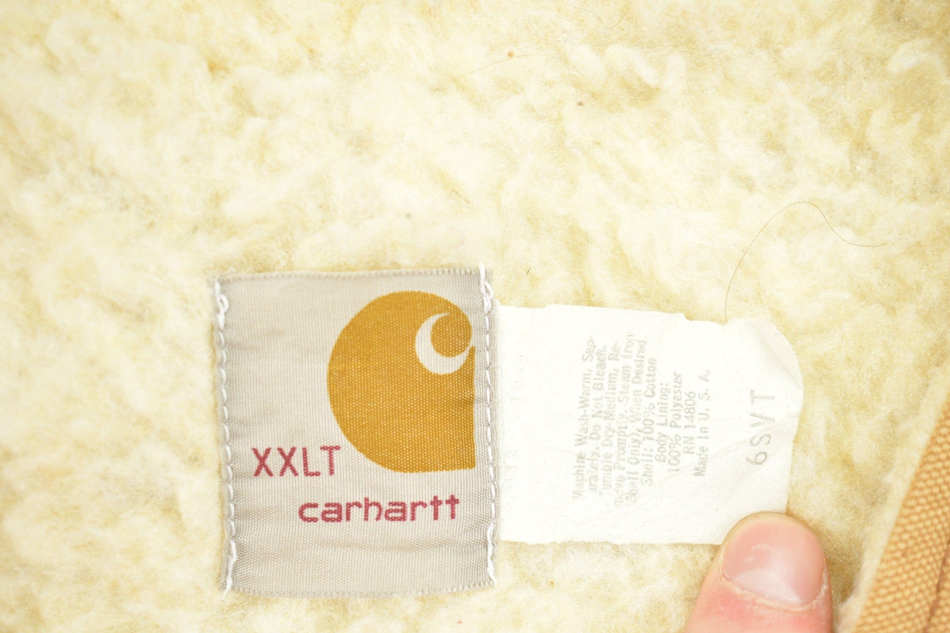 Vintage 1980s Carhartt Sherpa Lined Vest Men's 2XL from propervintagecanada