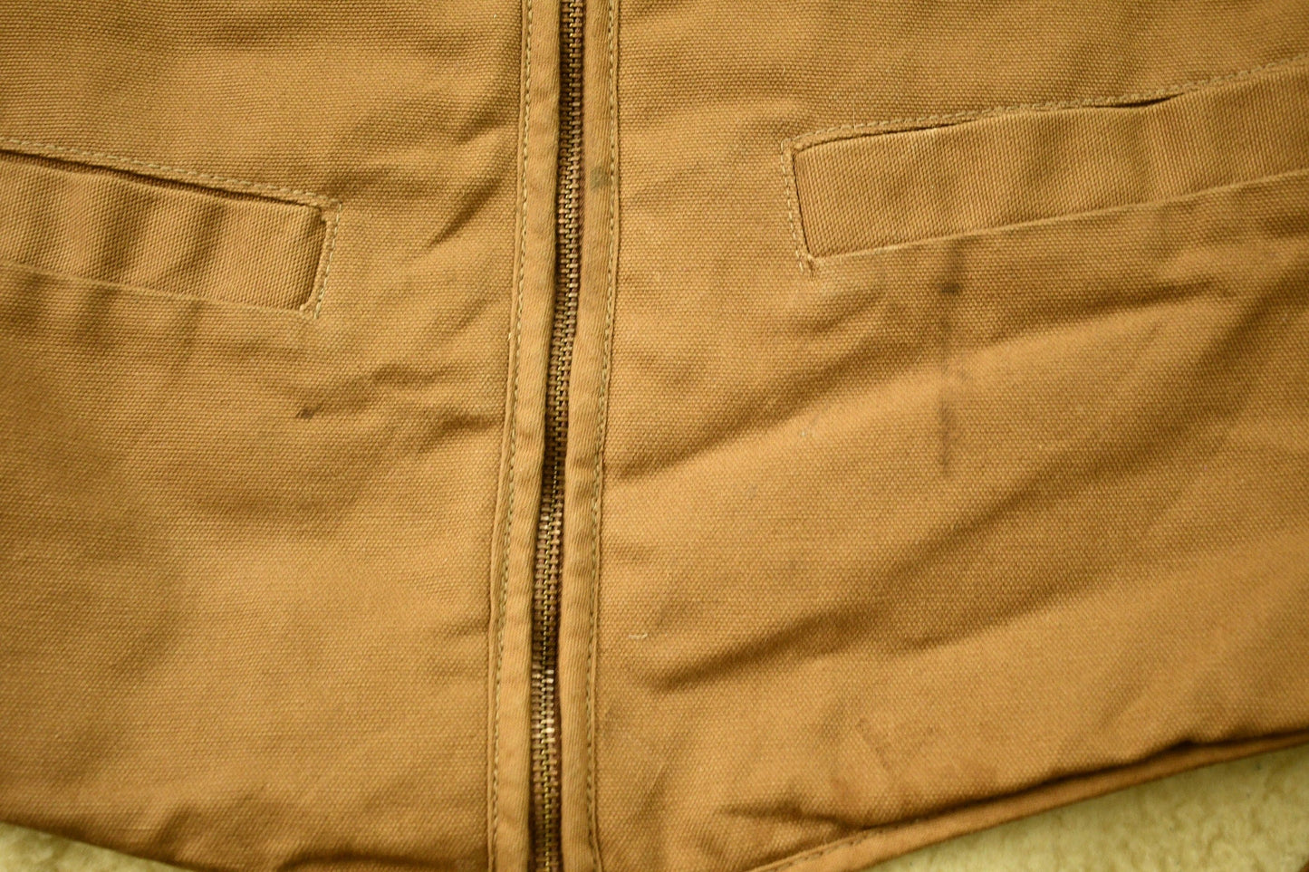 Vintage 1980s Carhartt Sherpa Vest Men's Small from propervintagecanada