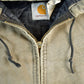 Vintage 1980s Carhartt Sun Faded Distressed Canvas Hooded Work Jacket Men's Large from propervintagecanada