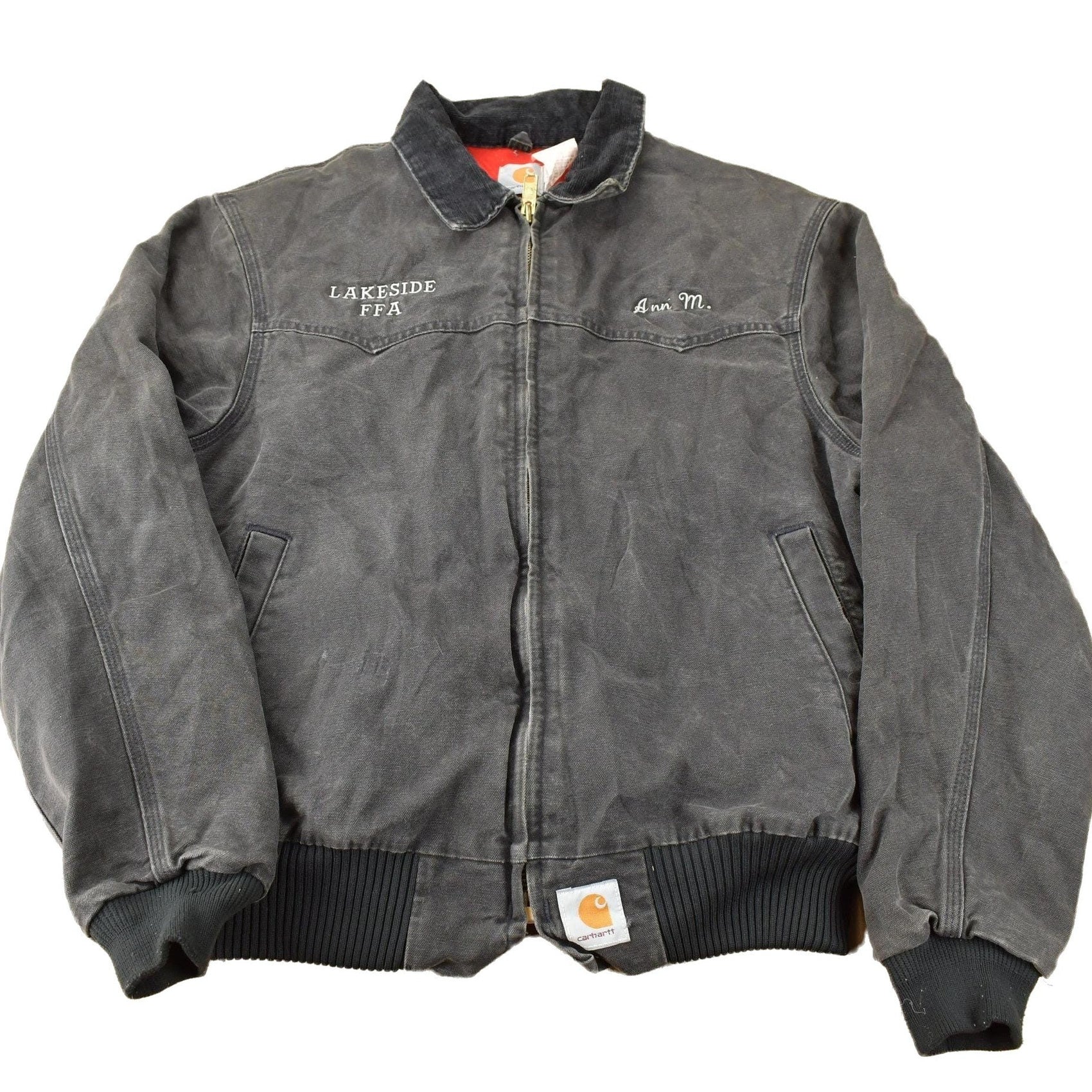 Vintage 1980s Carhartt Sun Faded Santa Fe Work Jacket Men's XL