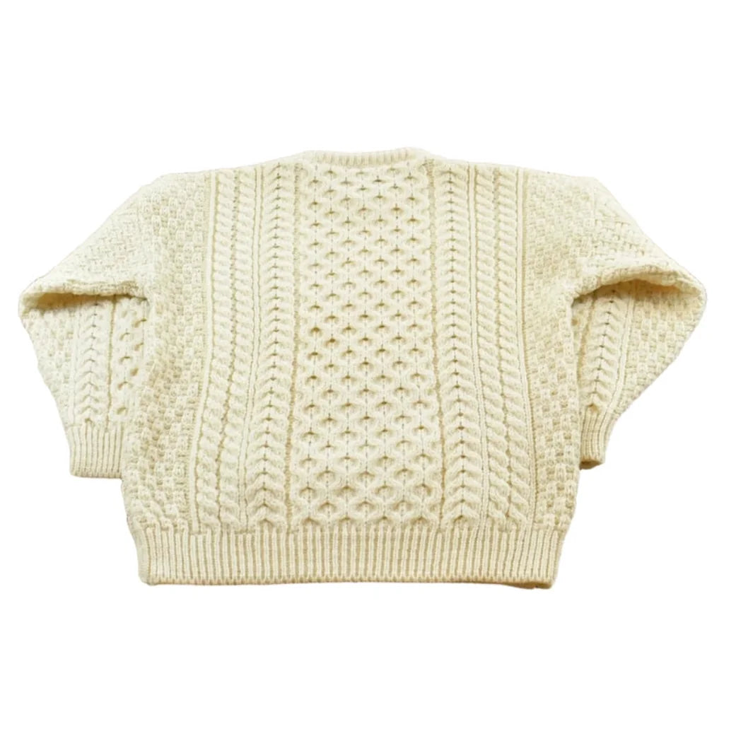 Vintage 1980s Carraig Donn 100% Wool 3D Cable Knit Sweater Women's S / Made In Ireland / Basic Layering Essential / 80s Streetwear from propervintagecanada