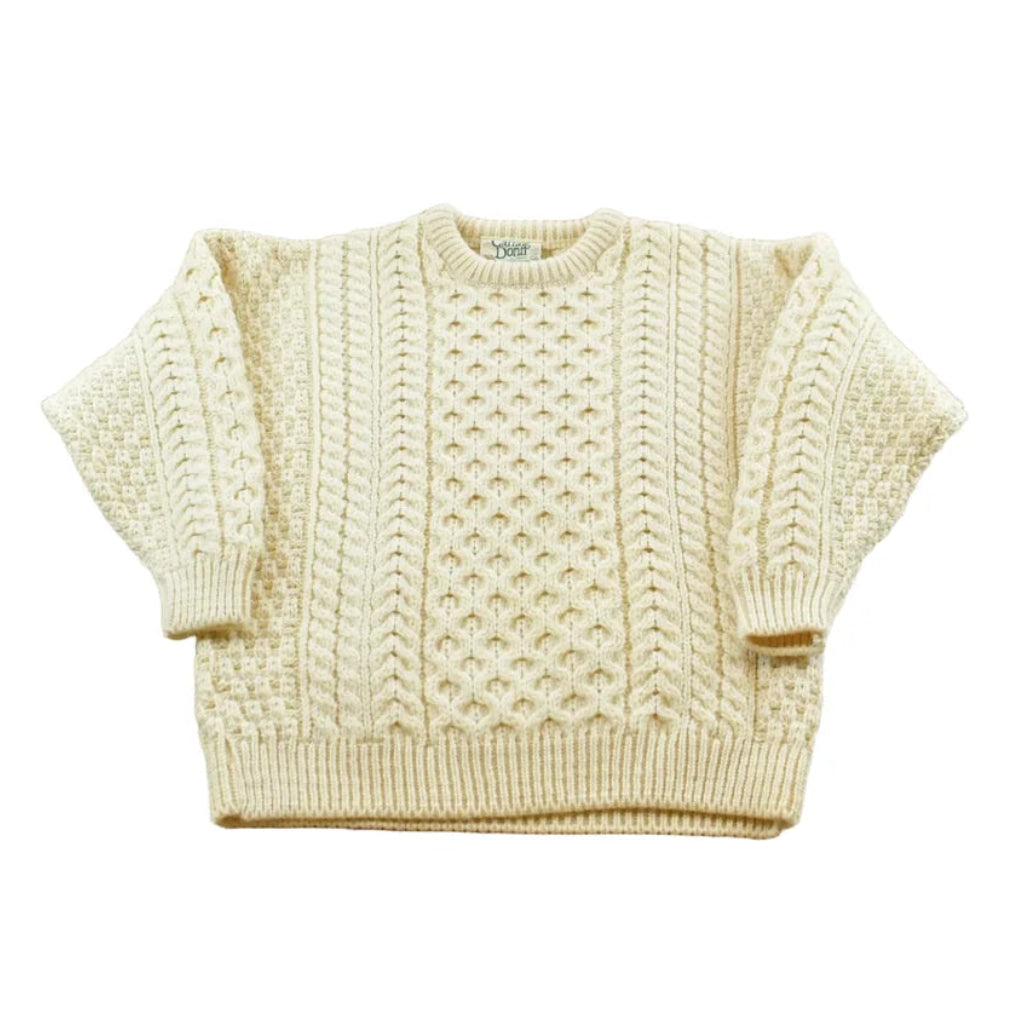 Vintage 1980s Carraig Donn 100% Wool 3D Cable Knit Sweater Women's S / Made In Ireland / Basic Layering Essential / 80s Streetwear from propervintagecanada