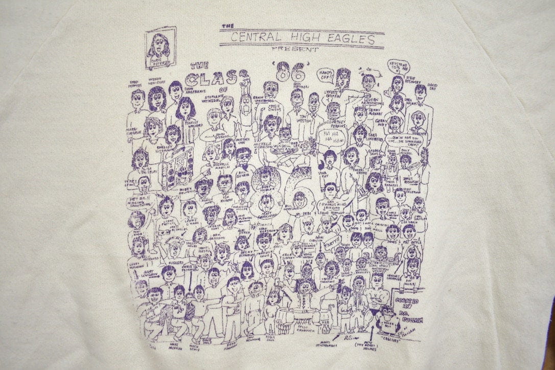 Vintage 1980s Central High Eagles Crewneck Sweatshirt Youth M from propervintagecanada