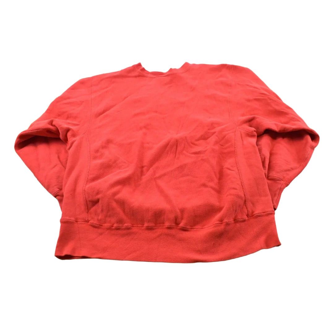 Vintage 1980s Champion Blank Red Reverse Weave Warm Up Crewneck Sweatshirt Men's M / Made in USA / 80s Streetwear from propervintagecanada