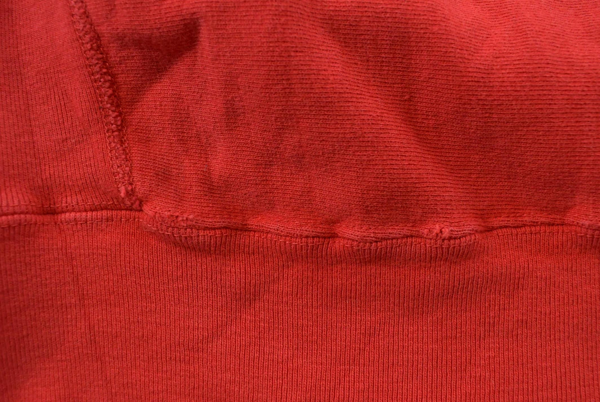 Vintage 1980s Champion Blank Red Reverse Weave Warm Up Crewneck Sweatshirt Men's M / Made in USA / 80s Streetwear from propervintagecanada