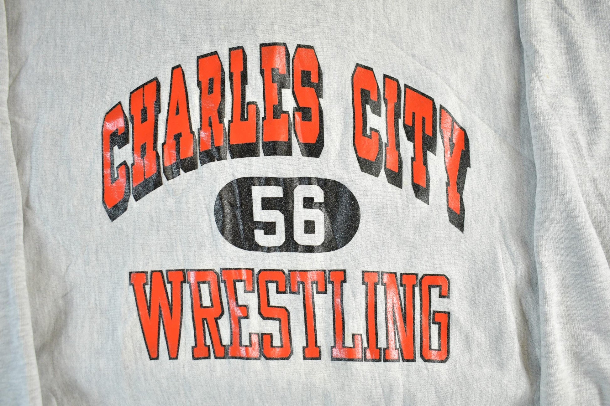 Vintage 1980s Champion Reverse Weave Charles City Wrestling Crewneck Men's XL from propervintagecanada
